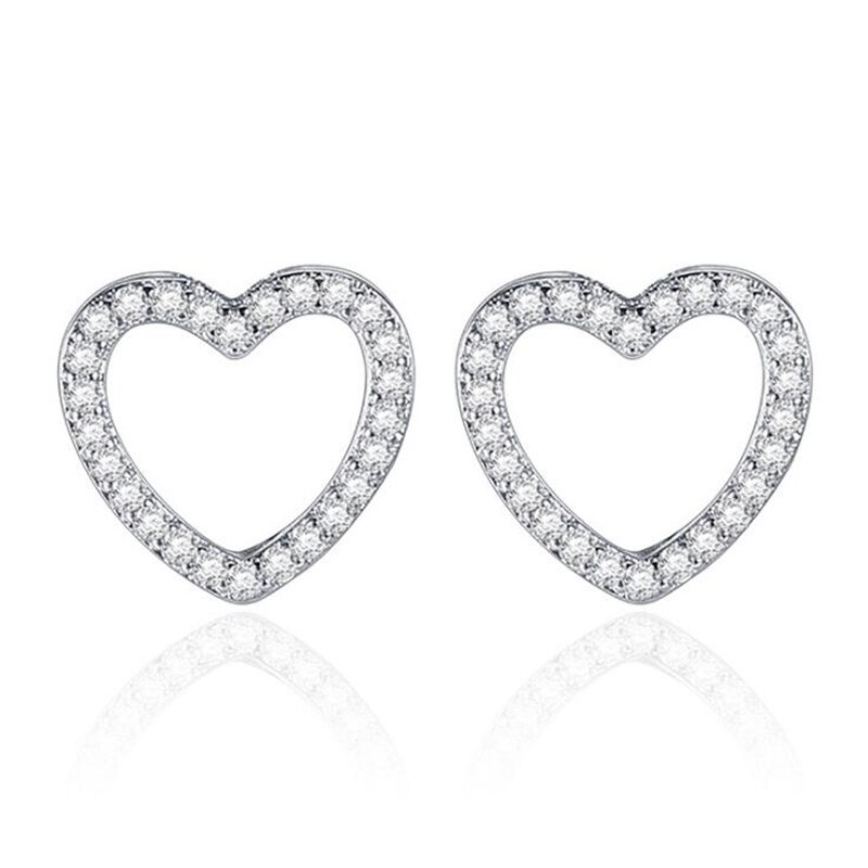 YANHUI-2020-New-Round-Heart-Shaped-Stud-Earrings-For-Women-Sweet-Girls-Cute-Silver-925-Earrings